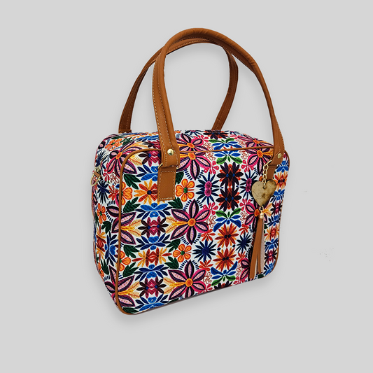 Bolsa artesanal - Flor Bordada