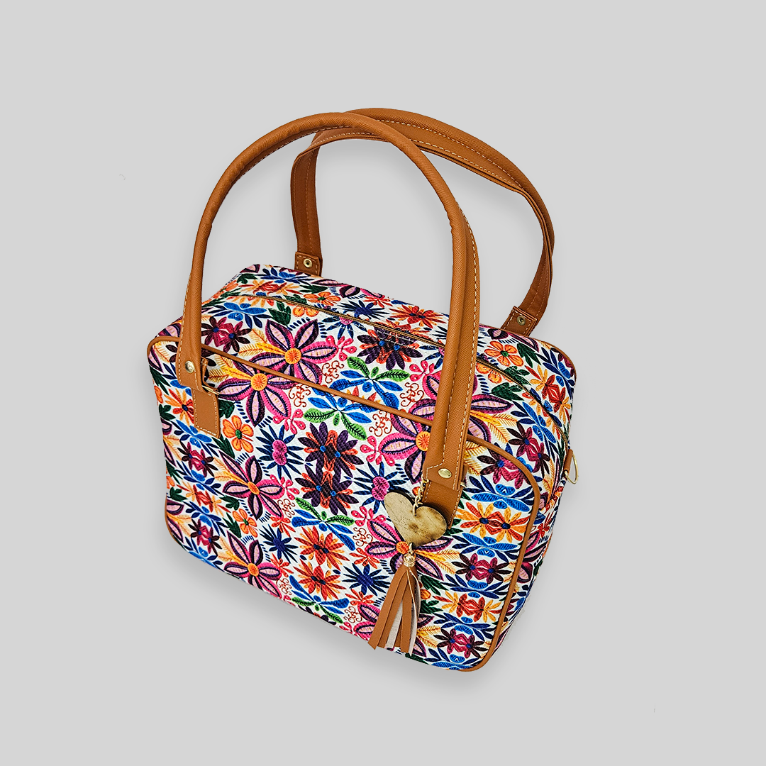 Bolsa artesanal - Flor Bordada