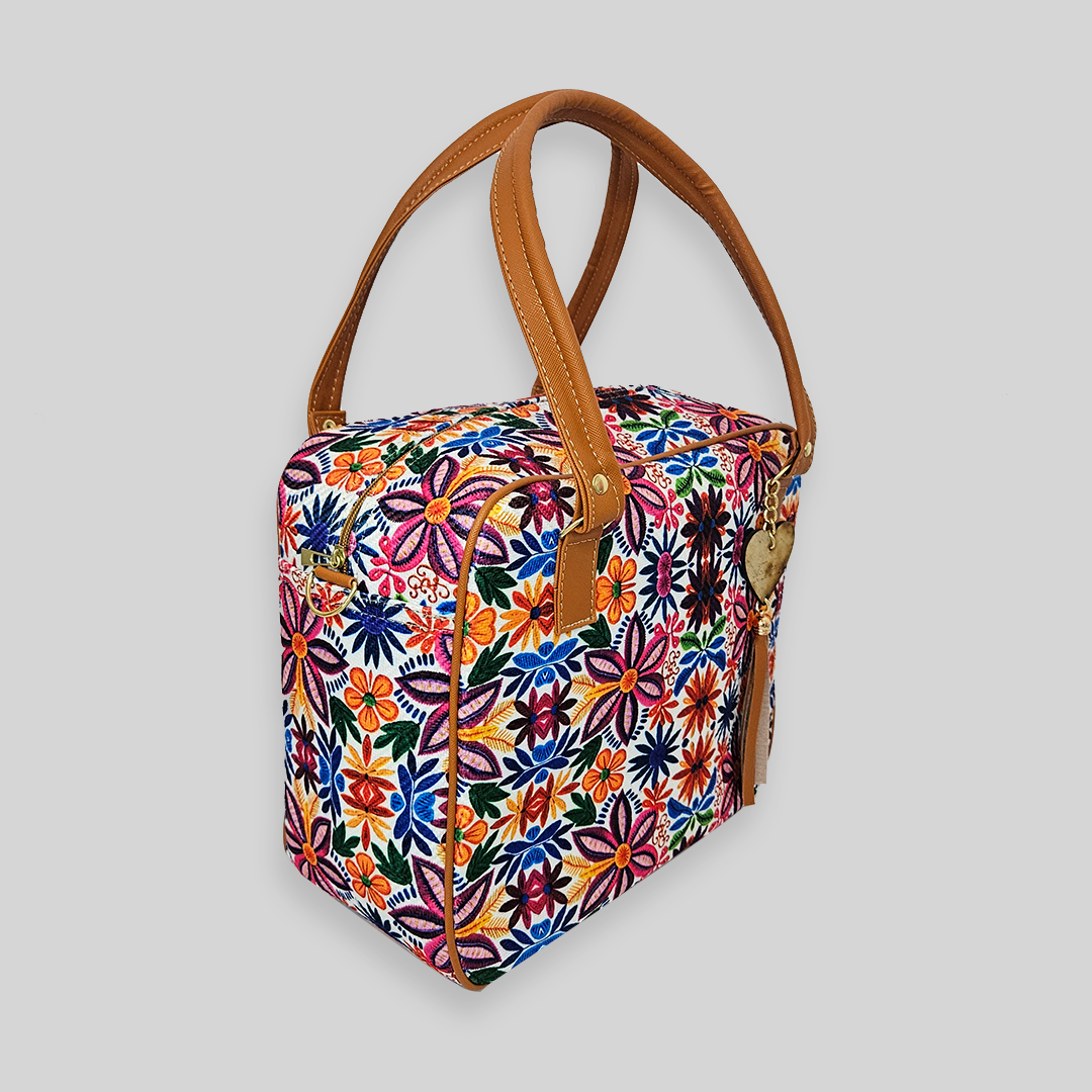 Bolsa artesanal - Flor Bordada
