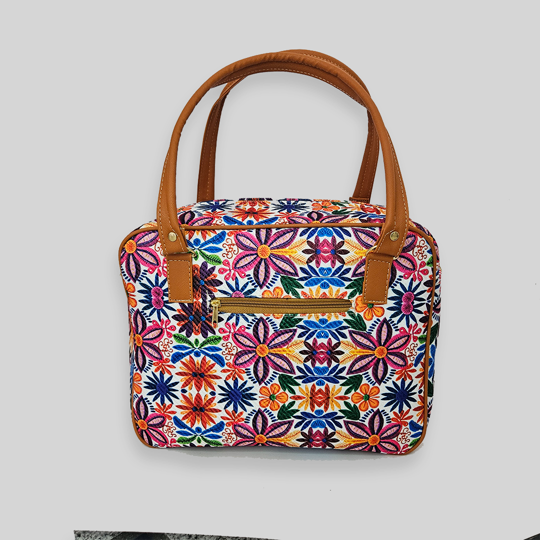 Bolsa artesanal - Flor Bordada