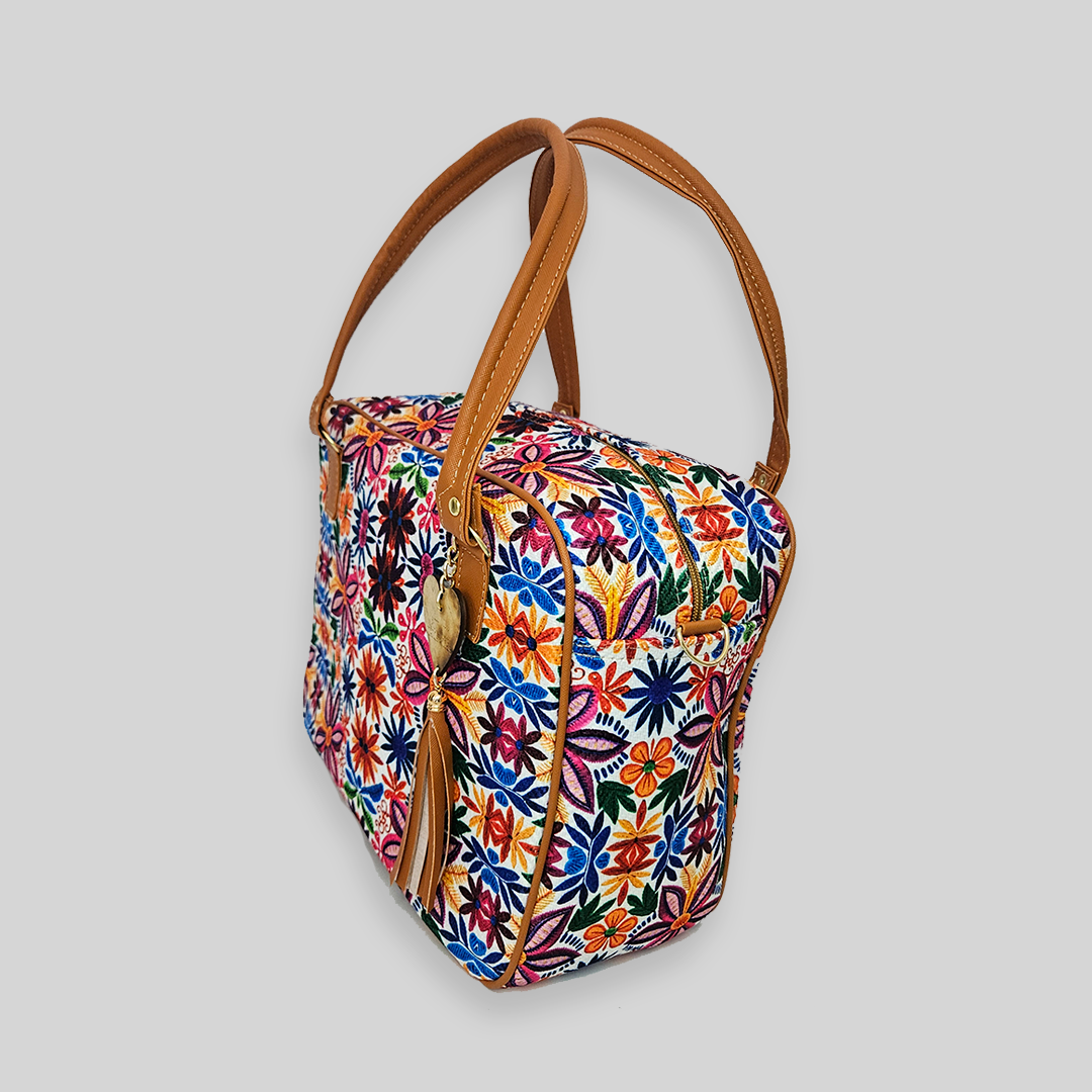 Bolsa artesanal - Flor Bordada
