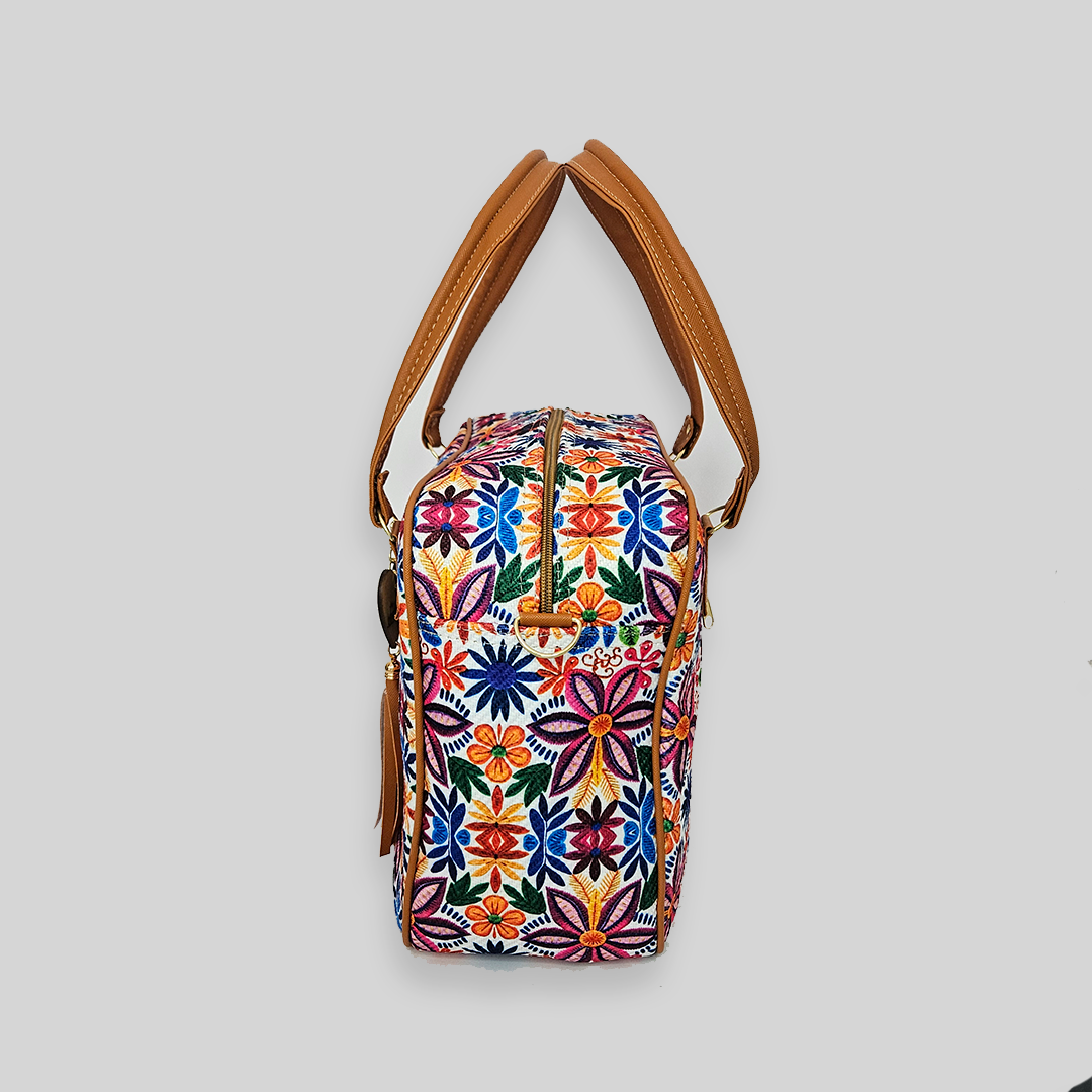 Bolsa artesanal - Flor Bordada