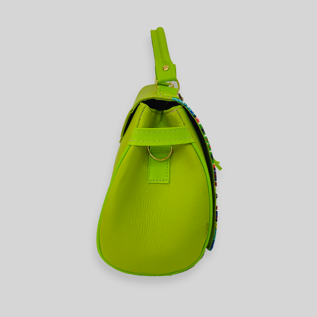 Bolsa artesanal - Mosaico Verde