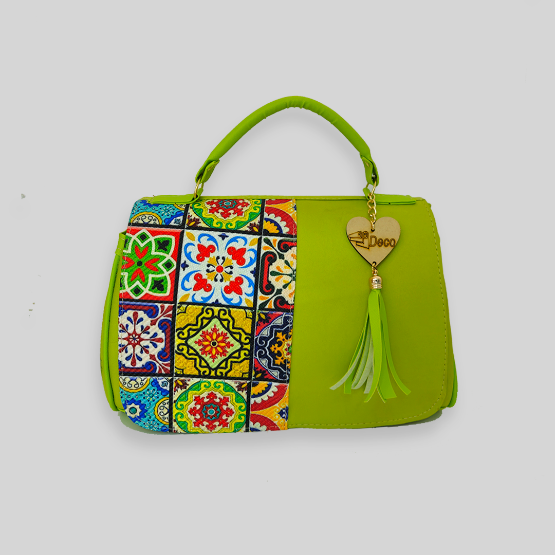 Bolsa artesanal - Mosaico Verde