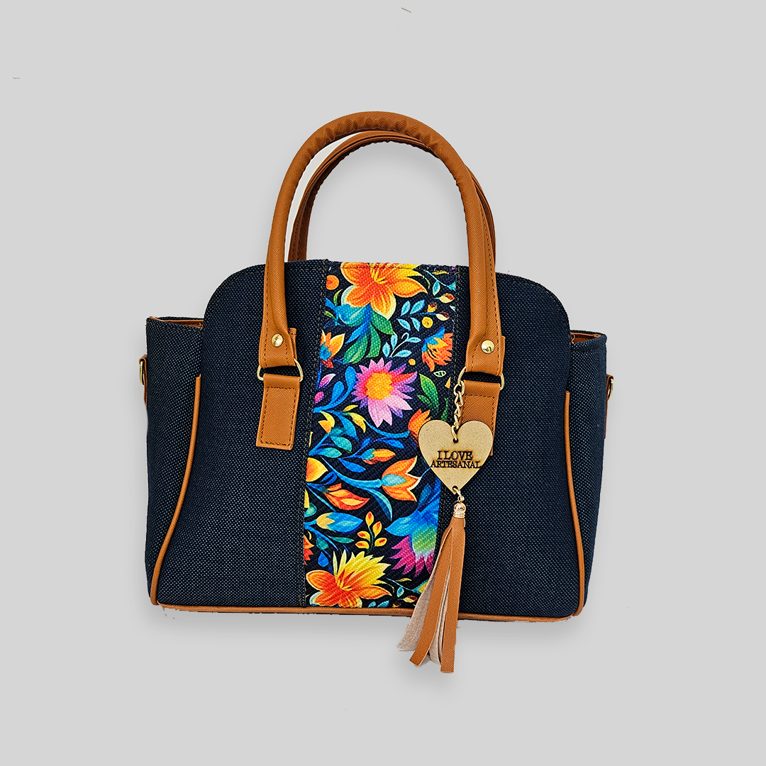 Bolsa artesanal - Franja Floral