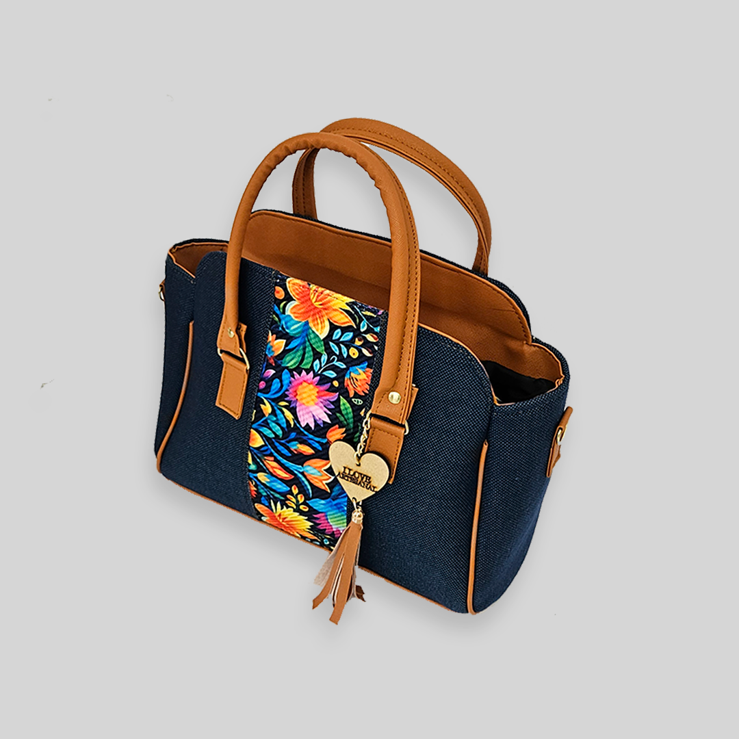 Bolsa artesanal - Franja Floral