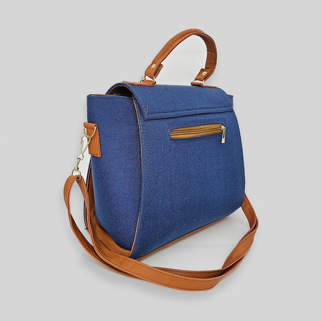 Bolsa artesanal - Azul indigo