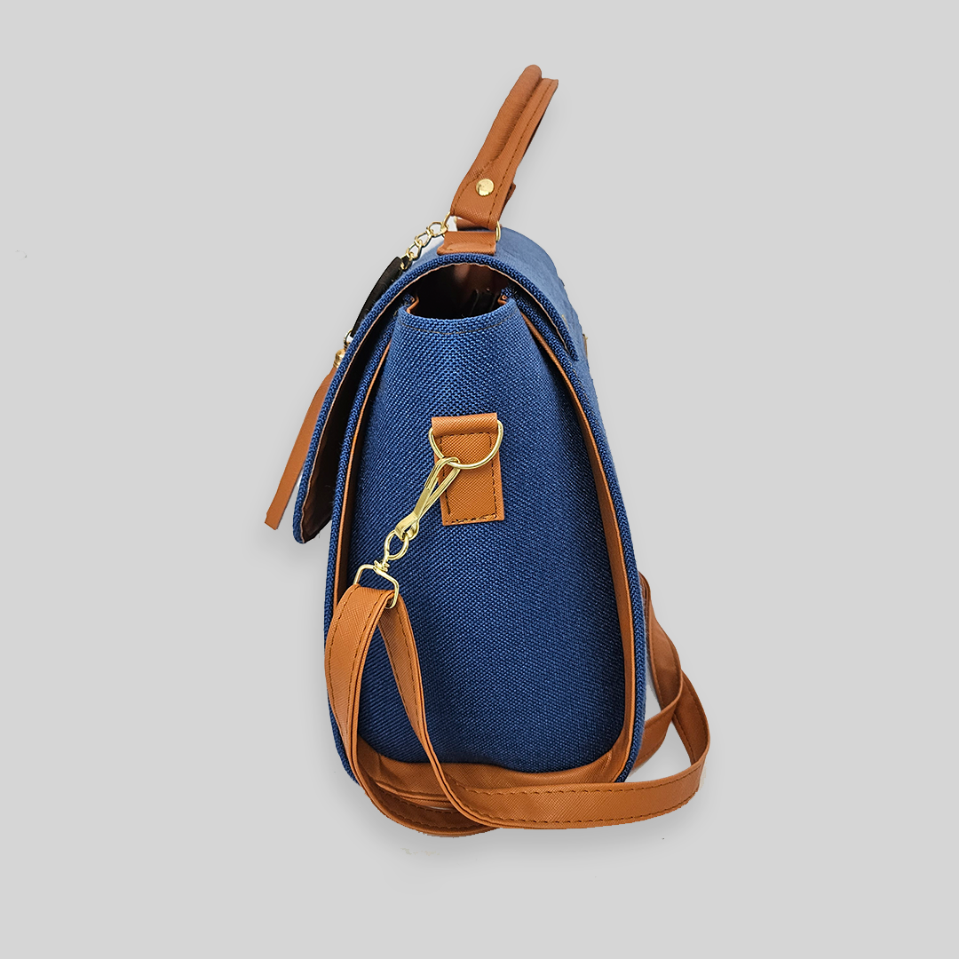 Bolsa artesanal - Azul indigo