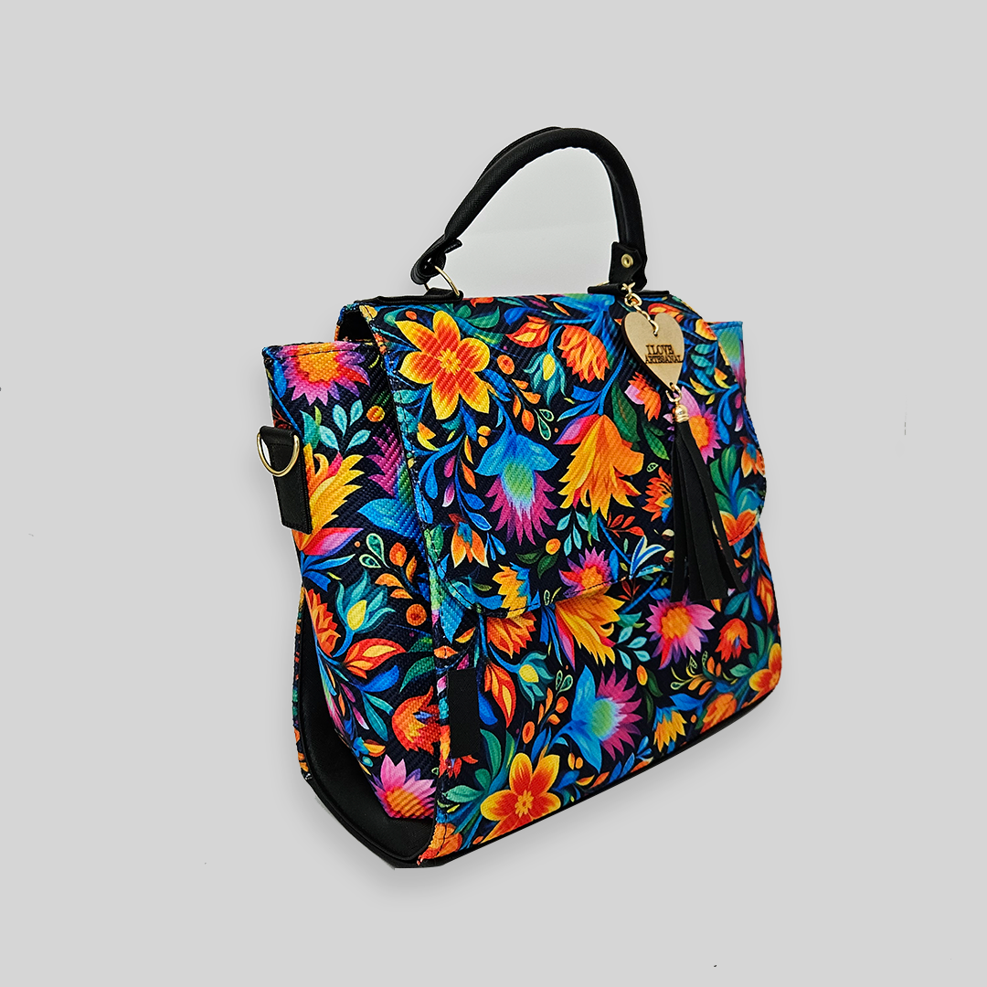 Bolsa artesanal - Flor de temporada