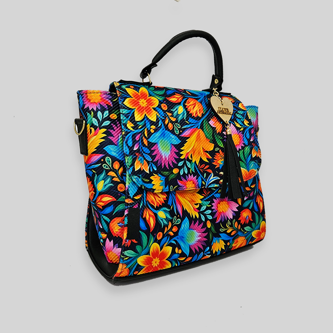 Bolsa artesanal - Flor de temporada