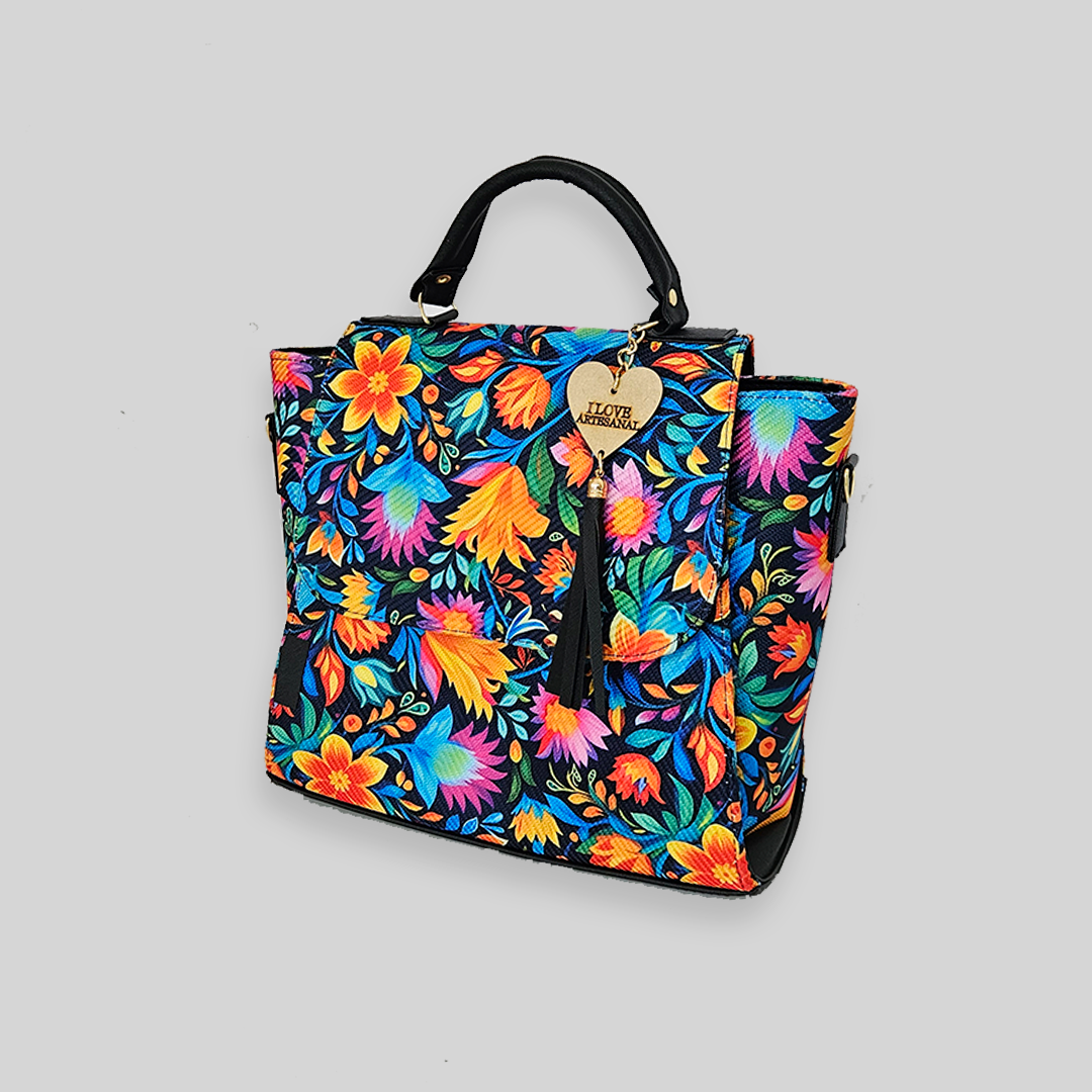 Bolsa artesanal - Flor de temporada