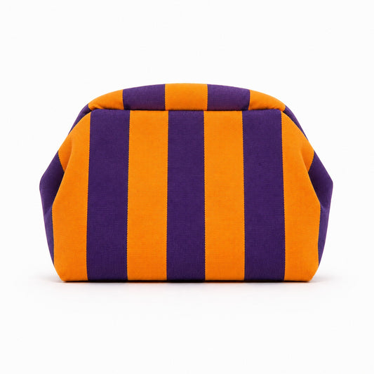 Bolsa Clutch Half Panama Rayas Naranja Morado