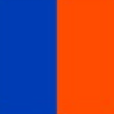 Half panama raya 4cm Naranja azul