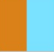 Half panama raya 4cm Azul cafe