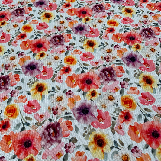 Tela Gaucho -Floral dalia rot.