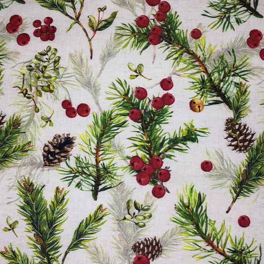 Half Panamá doble ancho - Navidad Berry