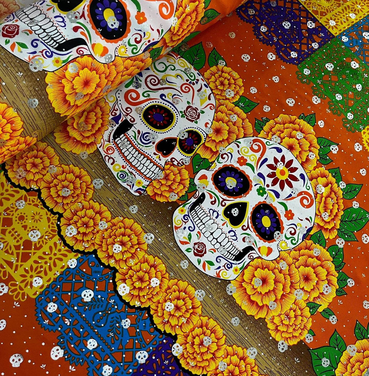 Foil Muertos Ofrenda Cempaxúchitl