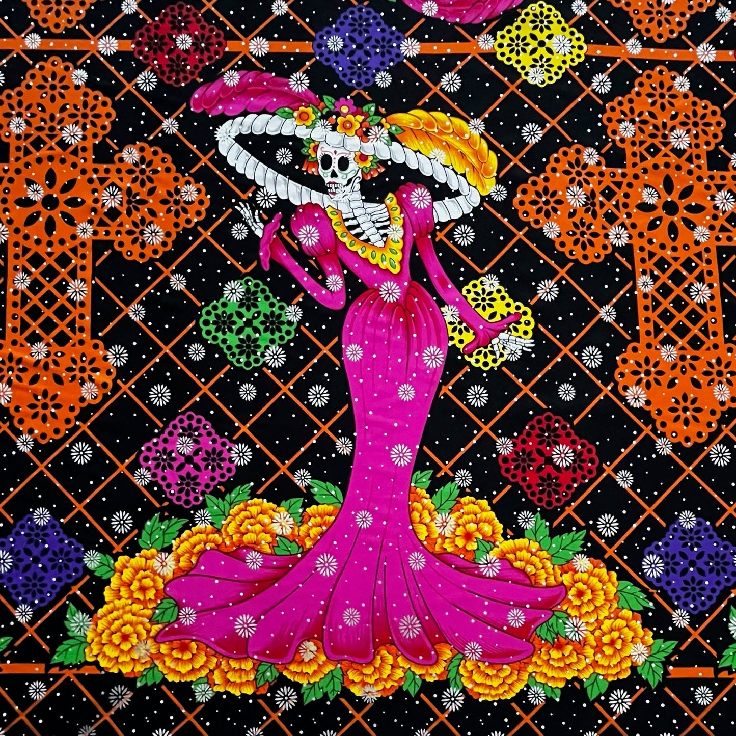 Foil Muertos - Señora Muerte Negro