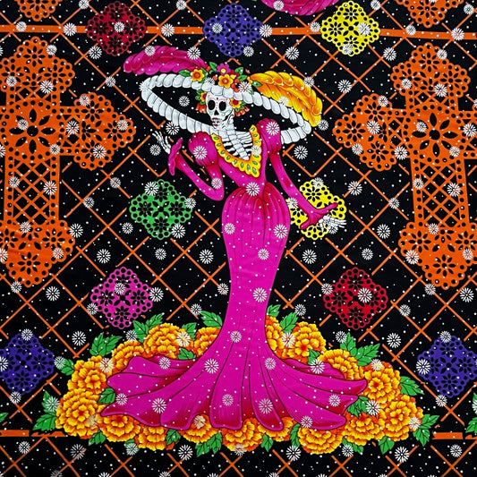 Foil Muertos - Señora Muerte Negro