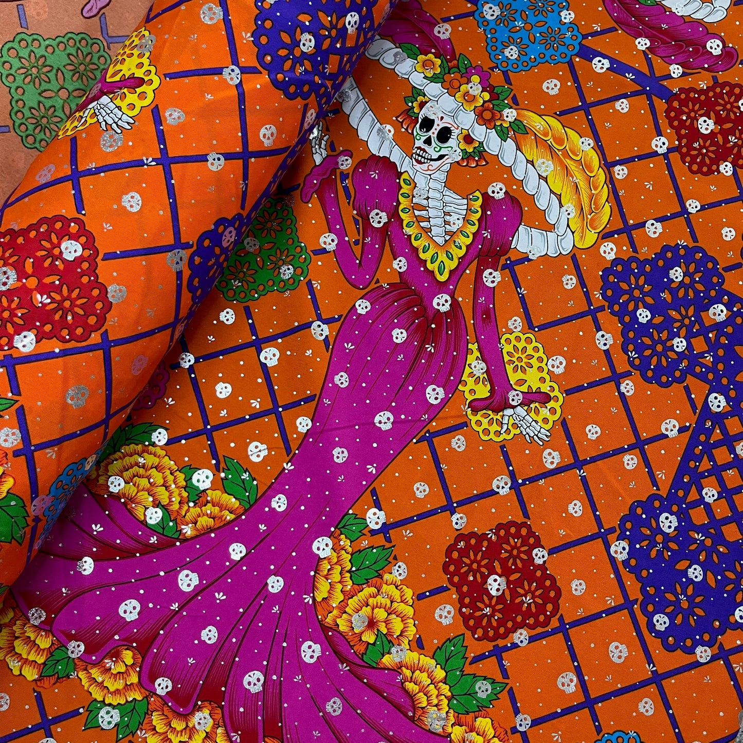 Foil Muertos - Señora Muerte Naranja