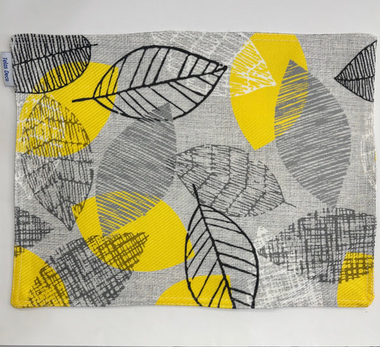 Mantel Individual - Hoja Real Gris