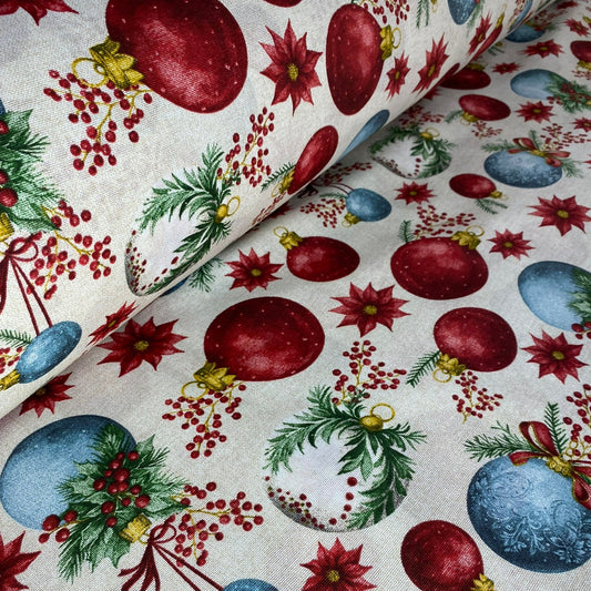 Loneta Nadal Esferas Navideñas