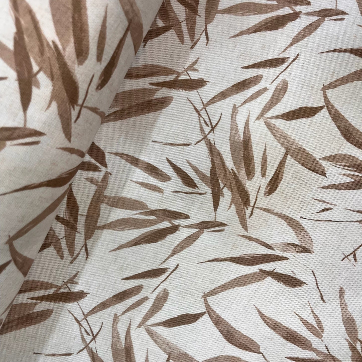 Half panama doble ancho monstera palmeras beige 3