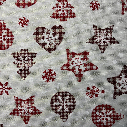 Panama Navidad Lurex Laponia rojo