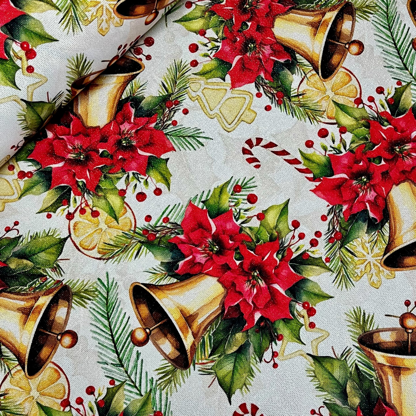 Half panama Lurex Campanas Navidad 77