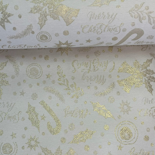 Jacquard Navidad Lurex - Encanto Navideño Oro
