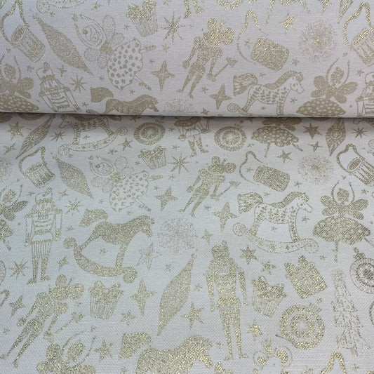 Jacquard Navidad Lurex - Juguetes Navideños Oro