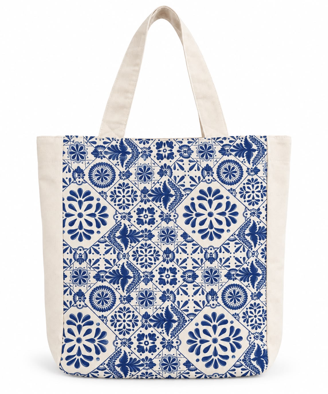 Tote Bag Talavera Poblana con Fuelle