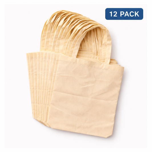 Paquete de bolsas de manta cruda – 100% algodón | 35×40 cm | Para personalizar