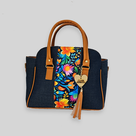 Bolsa artesanal - Franja Floral