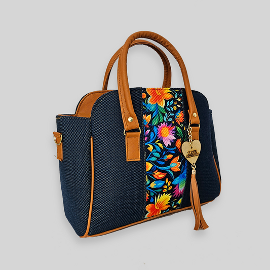 Bolsa artesanal - Franja Floral