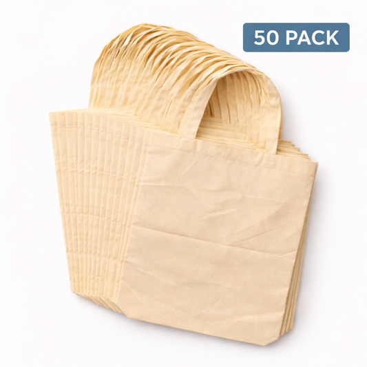 Paquete de bolsas de manta cruda – 100% algodón | 35×40 cm | Para personalizar