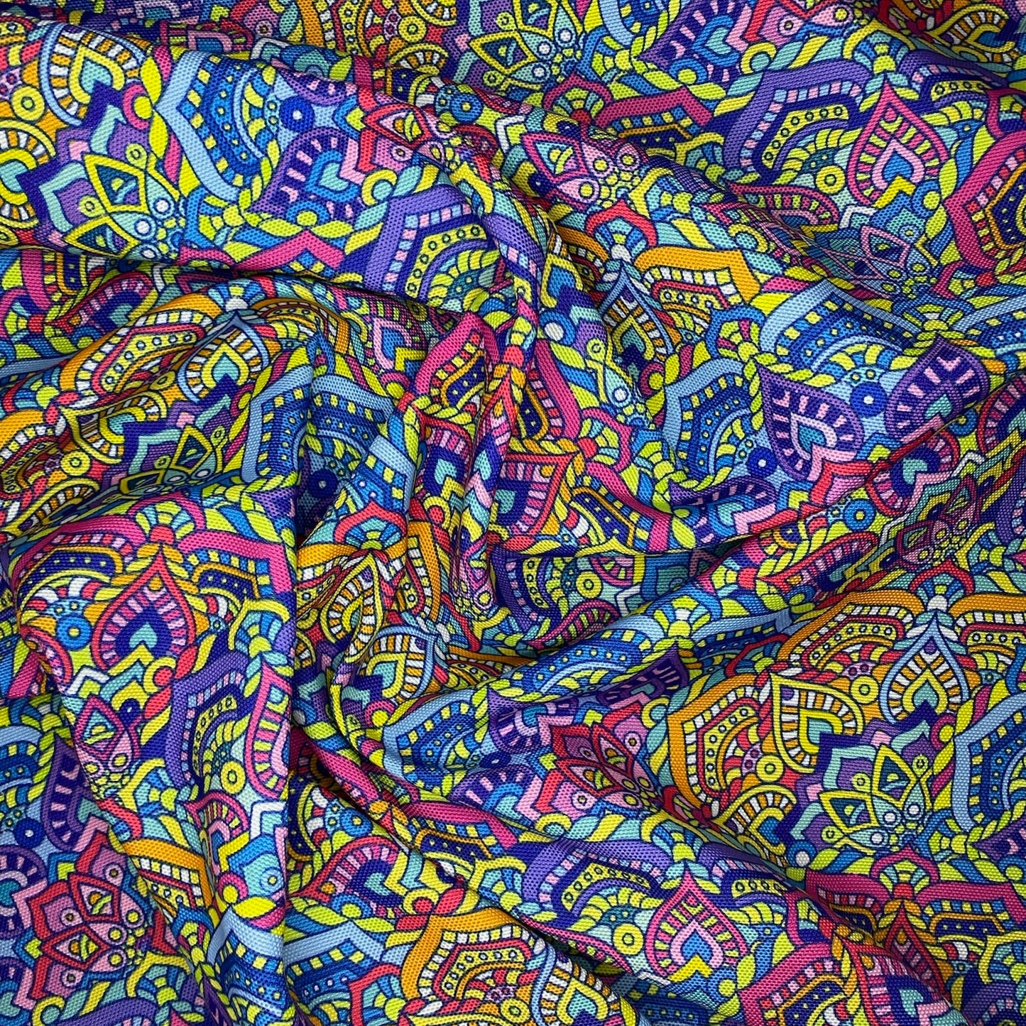 Tela Half Panamá - Mandala multicolor