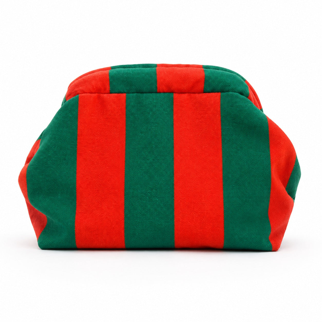 Bolsa Clutch Half Panama Rayas Rojo Verde