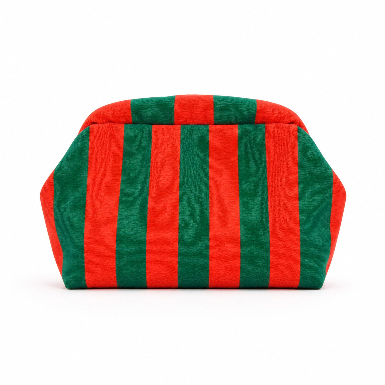 Bolsa Clutch Half Panama Rayas Rojo Verde