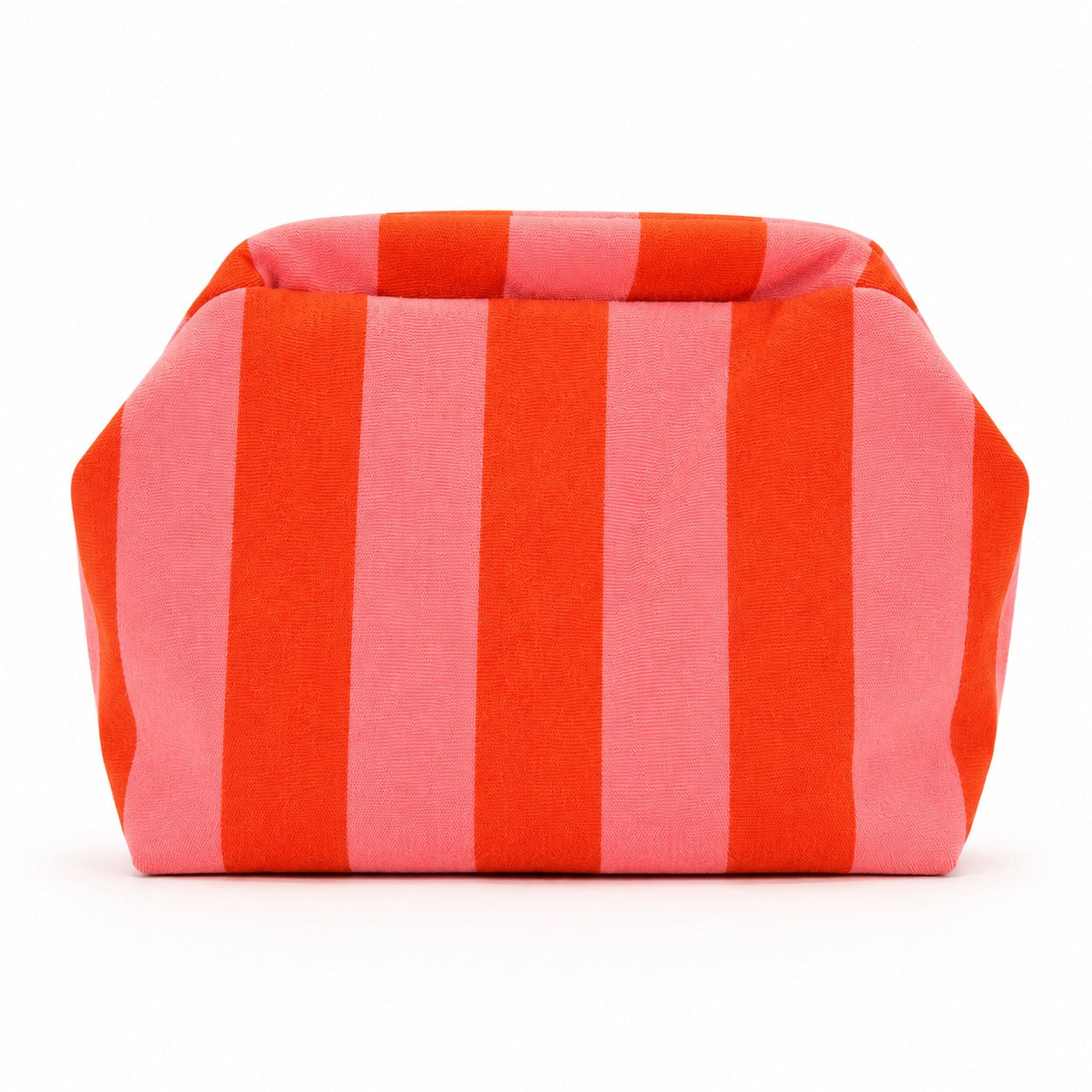 Bolsa Clutch Half Panama Rayas Rojo Rosa
