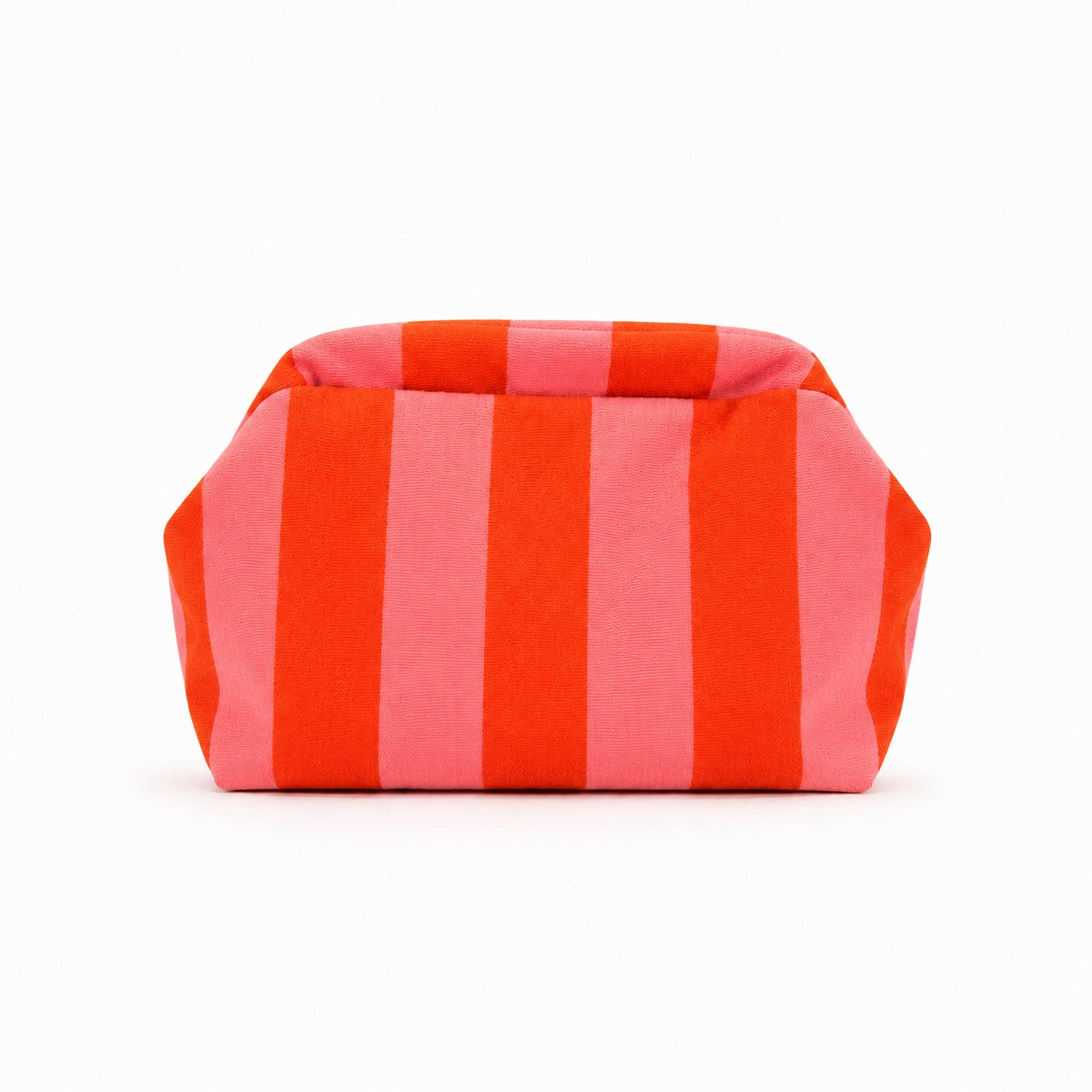 Bolsa Clutch Half Panama Rayas Rojo Rosa