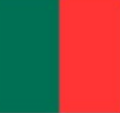 Half panama raya 6cm rojo verde