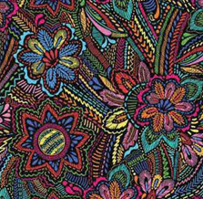 Satín - tejido floral