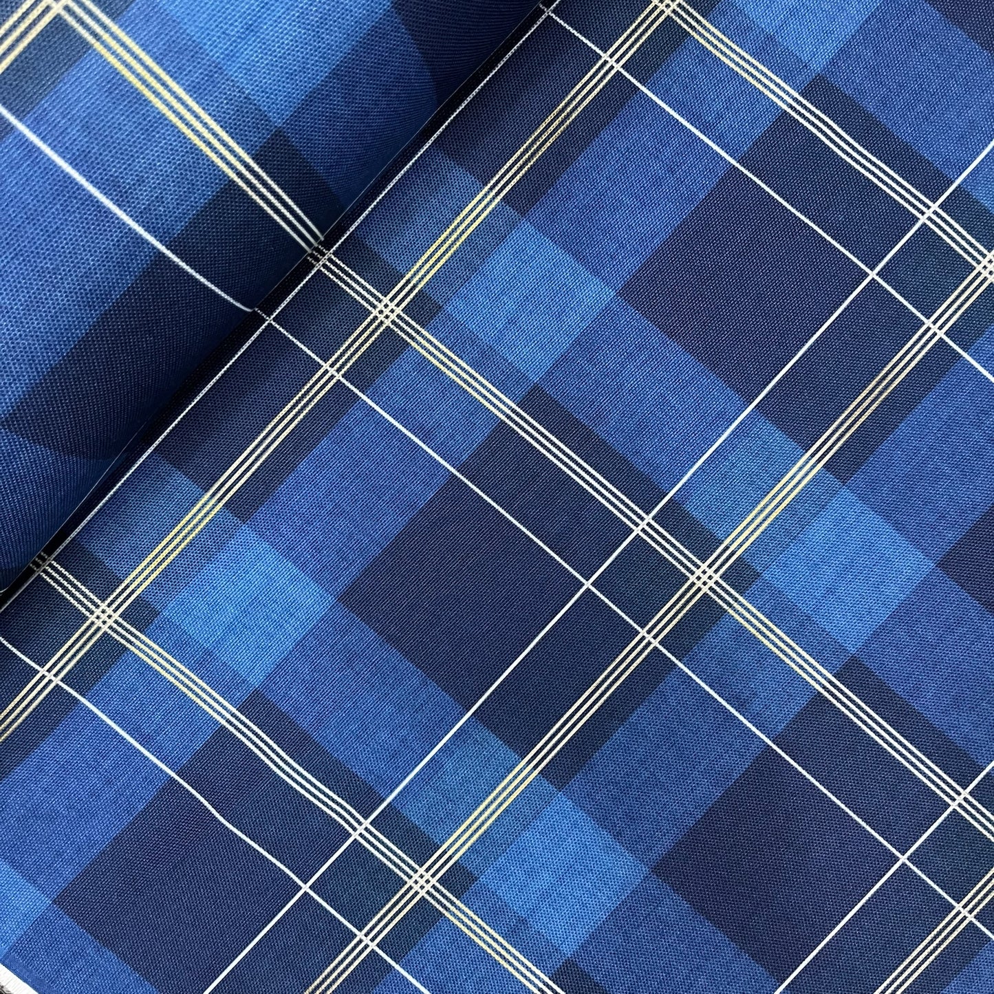 Half Panamá tartán azul