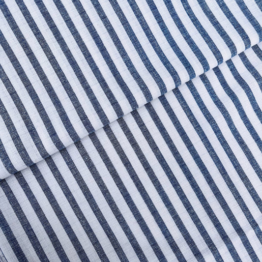 Tela Flamé Italia Raya azul marino