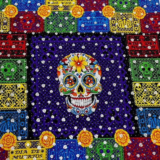 Foil Muertos - Calavera en Bicicleta Negro