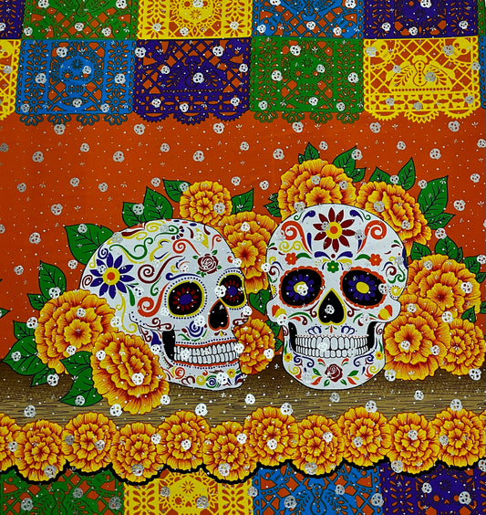 Foil Muertos  Ofrenda Cempaxúchitl