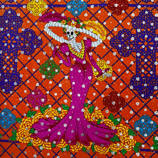 Foil Muertos - Señora Muerte Naranja
