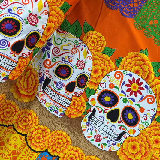 Tergal Ofrenda Cempaxúchitl Fondo Naranja
