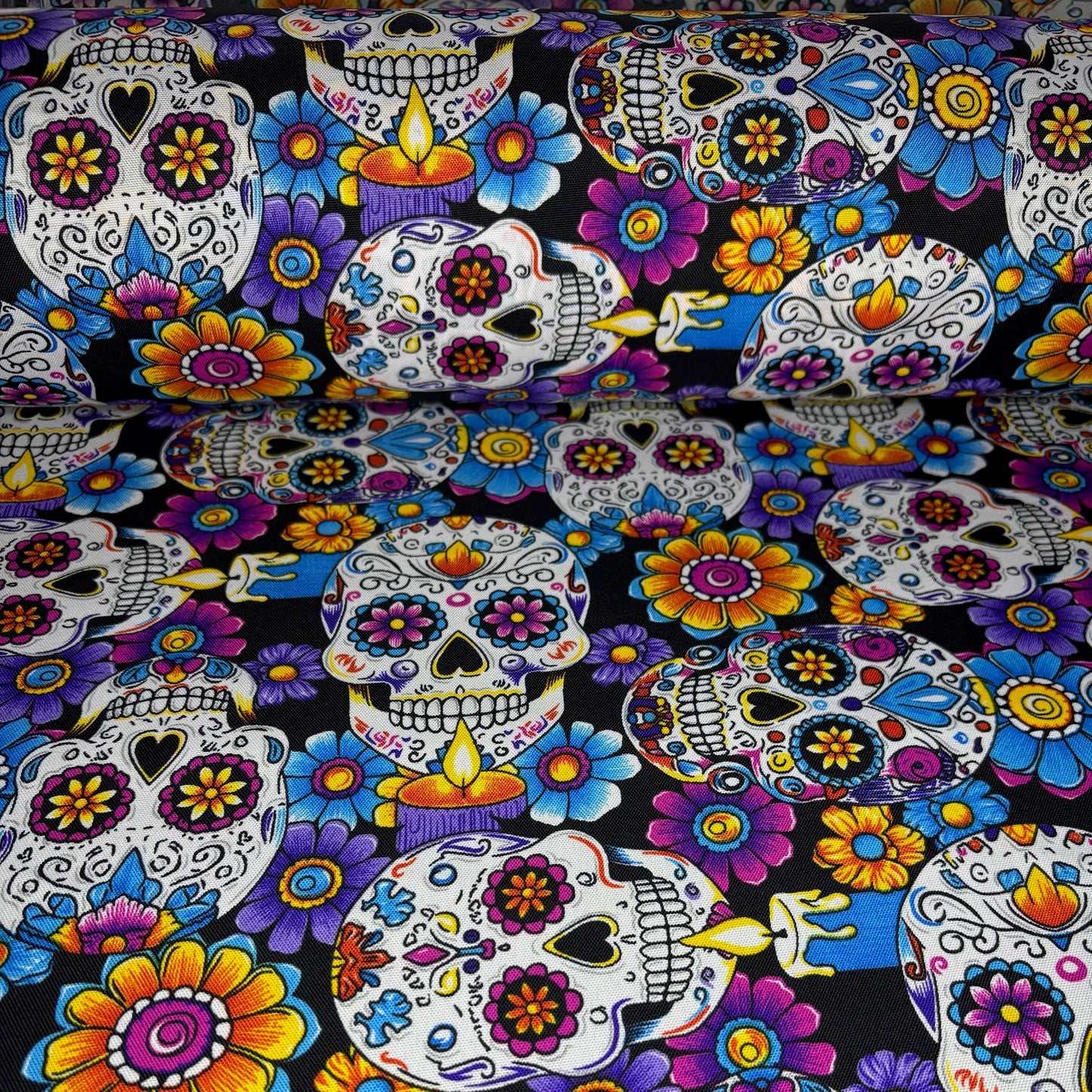Tergal calavera y vela